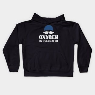 Vintage Swimming Cap And Goggles Oxygen Is Overrated Kids Hoodie